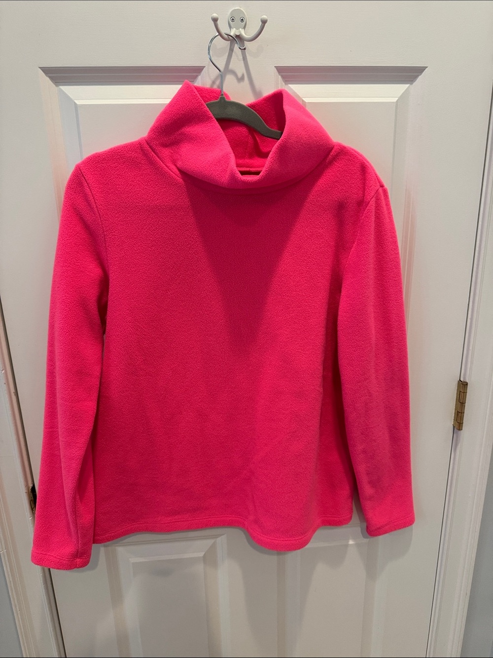 Dudley Stephens Hot Pink Fleece Turtleneck Pullover